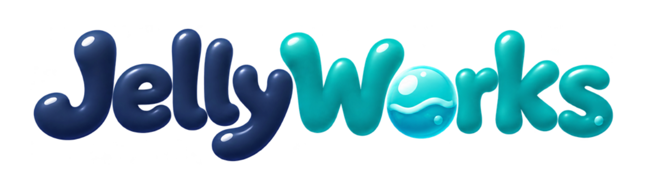 The Jellyworks word logo for light backgrounds